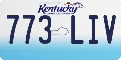 KY license plate 773LIV
