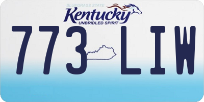 KY license plate 773LIW
