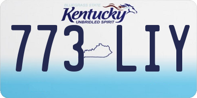 KY license plate 773LIY
