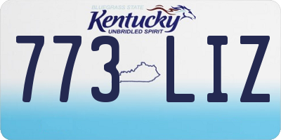 KY license plate 773LIZ