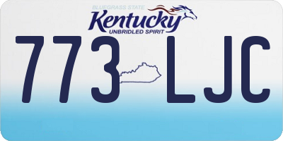 KY license plate 773LJC