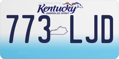 KY license plate 773LJD