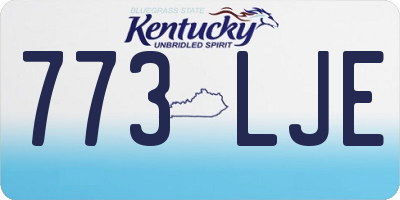KY license plate 773LJE