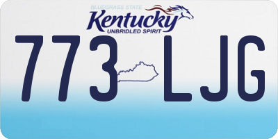KY license plate 773LJG
