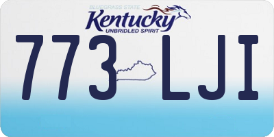 KY license plate 773LJI