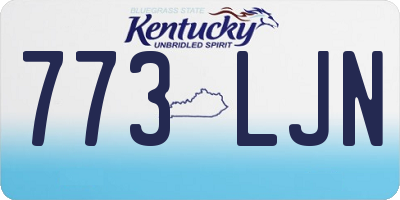 KY license plate 773LJN
