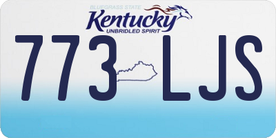 KY license plate 773LJS