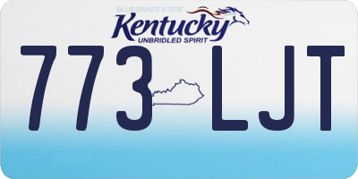 KY license plate 773LJT