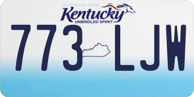 KY license plate 773LJW