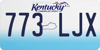 KY license plate 773LJX