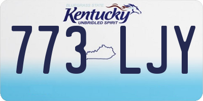 KY license plate 773LJY