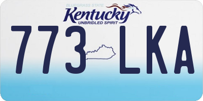 KY license plate 773LKA