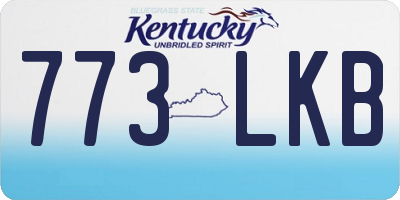 KY license plate 773LKB