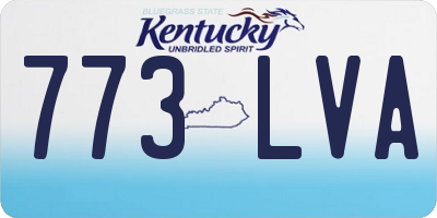KY license plate 773LVA