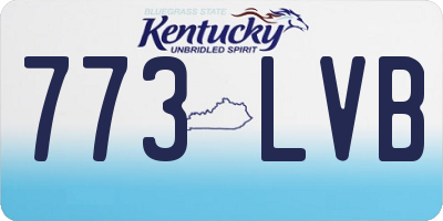 KY license plate 773LVB