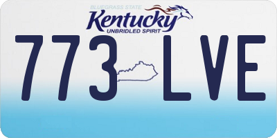 KY license plate 773LVE
