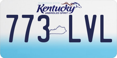 KY license plate 773LVL