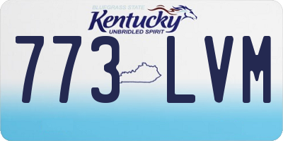 KY license plate 773LVM