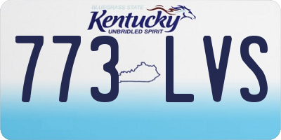 KY license plate 773LVS