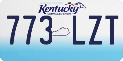 KY license plate 773LZT