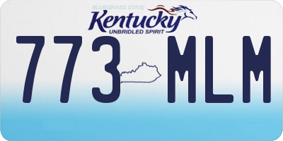 KY license plate 773MLM