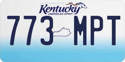 KY license plate 773MPT
