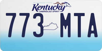 KY license plate 773MTA