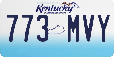 KY license plate 773MVY