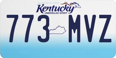 KY license plate 773MVZ