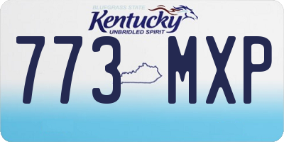 KY license plate 773MXP