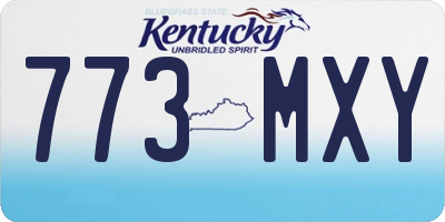 KY license plate 773MXY