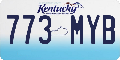 KY license plate 773MYB