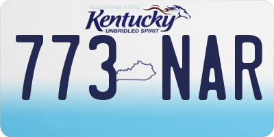 KY license plate 773NAR