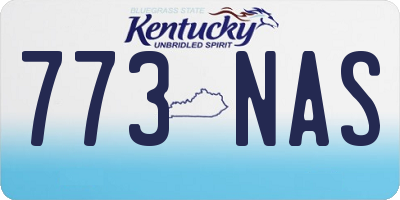 KY license plate 773NAS