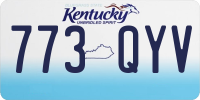 KY license plate 773QYV