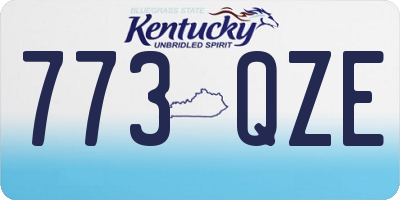 KY license plate 773QZE