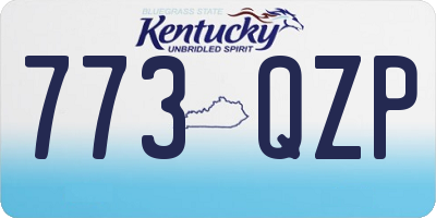KY license plate 773QZP