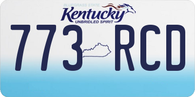 KY license plate 773RCD