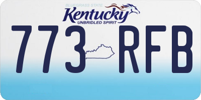 KY license plate 773RFB
