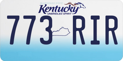 KY license plate 773RIR