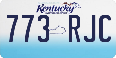 KY license plate 773RJC
