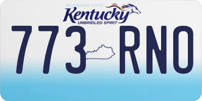 KY license plate 773RNO