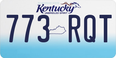 KY license plate 773RQT