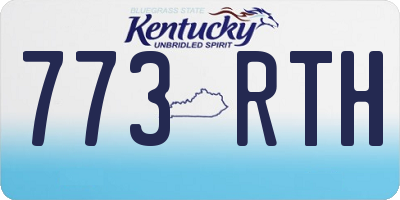 KY license plate 773RTH