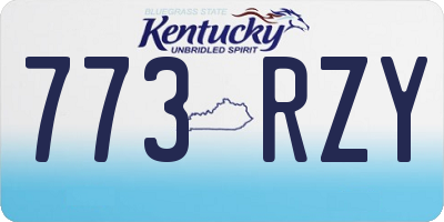 KY license plate 773RZY