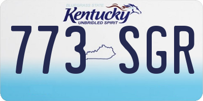 KY license plate 773SGR
