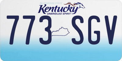 KY license plate 773SGV