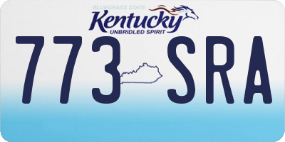 KY license plate 773SRA