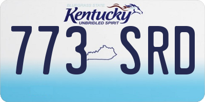 KY license plate 773SRD
