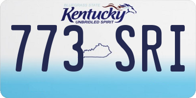 KY license plate 773SRI